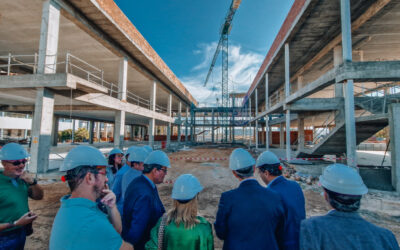 Visita de las autoridades y avances en las obras del aulario ‘Carmelo García Barroso’ en el Campus de Jerez